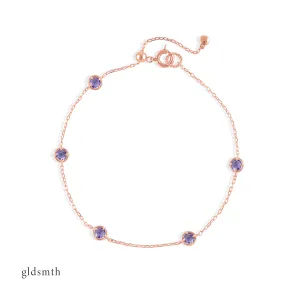 10k Rose Gold Cheyenne Tanzanite Bracelet