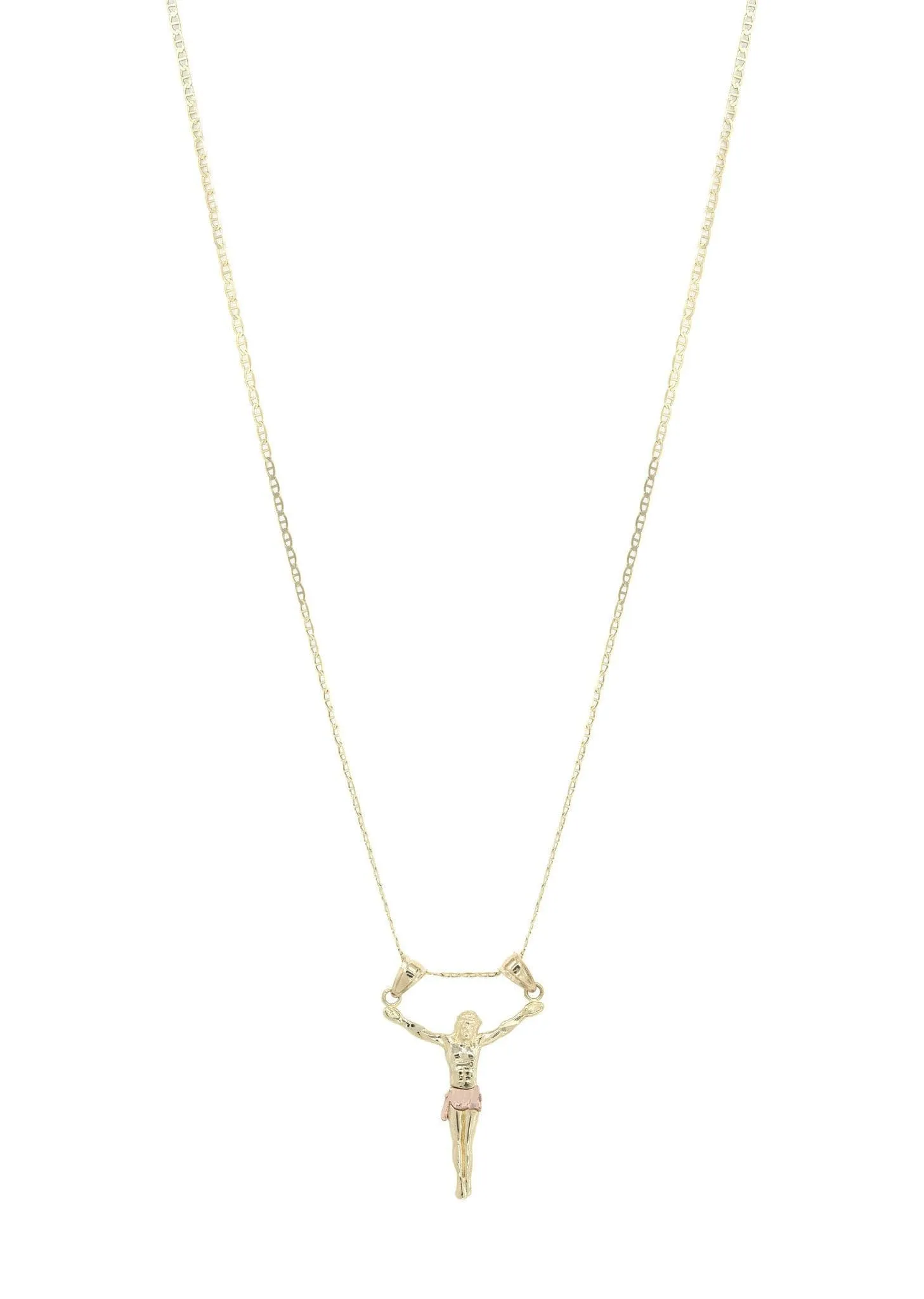 10K Yellow Gold Mariner Crucifix Necklace | Appx. 3.5 Grams