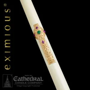 3-1/2" x 60" Cross of Erin Eximious Paschal Candle