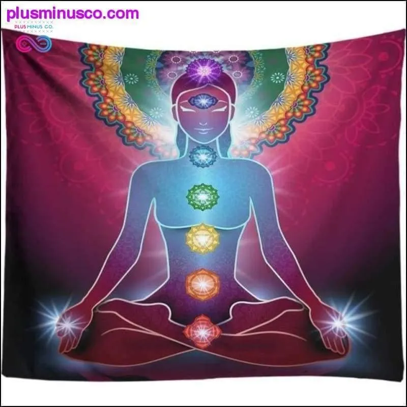 3D Chakra Tapestry Ombre Galaxy Psychedelic Tapestry Boho