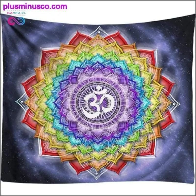 3D Chakra Tapestry Ombre Galaxy Psychedelic Tapestry Boho