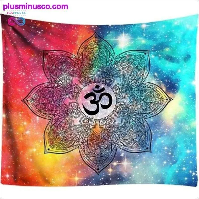 3D Chakra Tapestry Ombre Galaxy Psychedelic Tapestry Boho