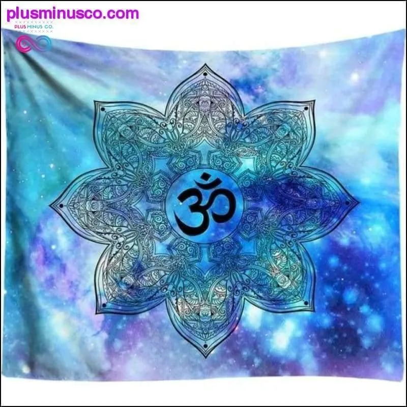 3D Chakra Tapestry Ombre Galaxy Psychedelic Tapestry Boho