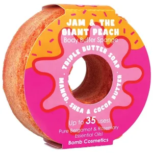 Bomb Cosmetics Jam & The Giant Peach Donut Buffer Soap Sponge