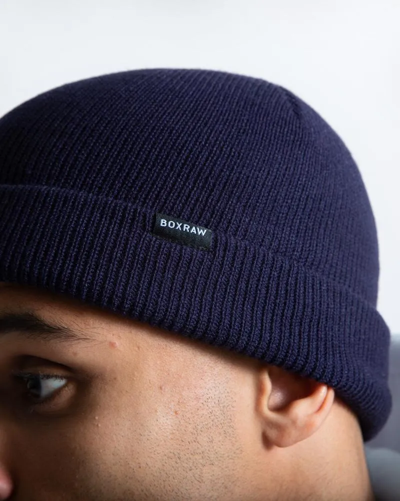 BOXRAW BEANIE HAT NAVY