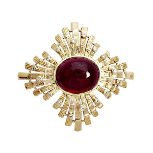 Brooch- Rubellite And Diamond (1276H)