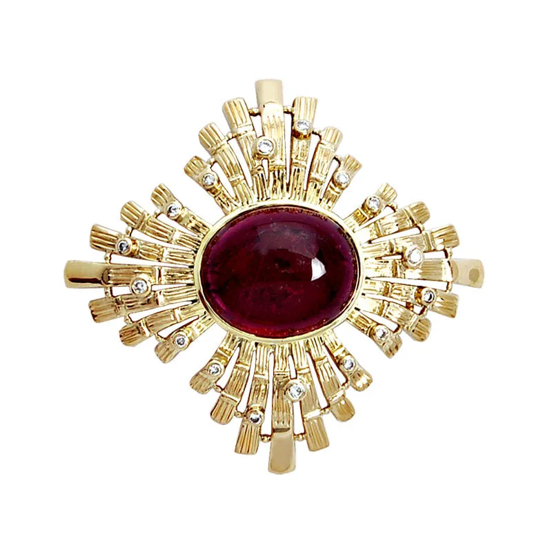 Brooch- Rubellite And Diamond (1276H)