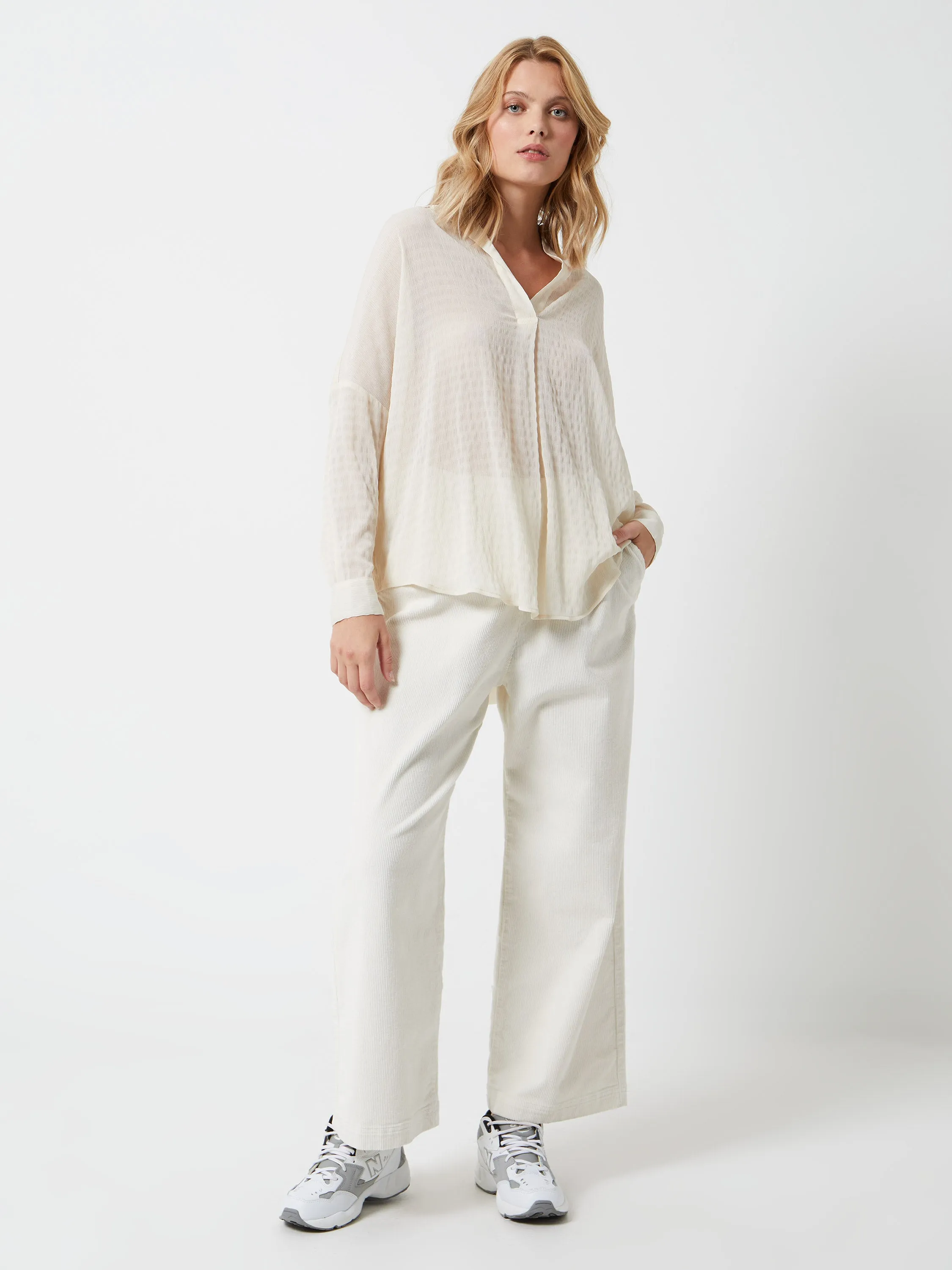 Clar Rhodes Textured Drape Shirt