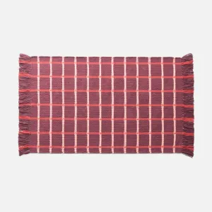 Cotton Grid Flatweave Rug