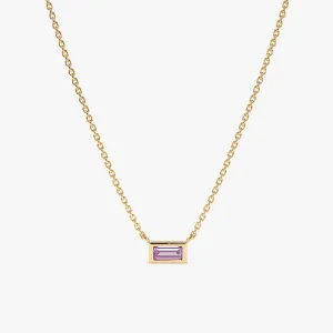 Dainty Amethyst Necklace, Teresa