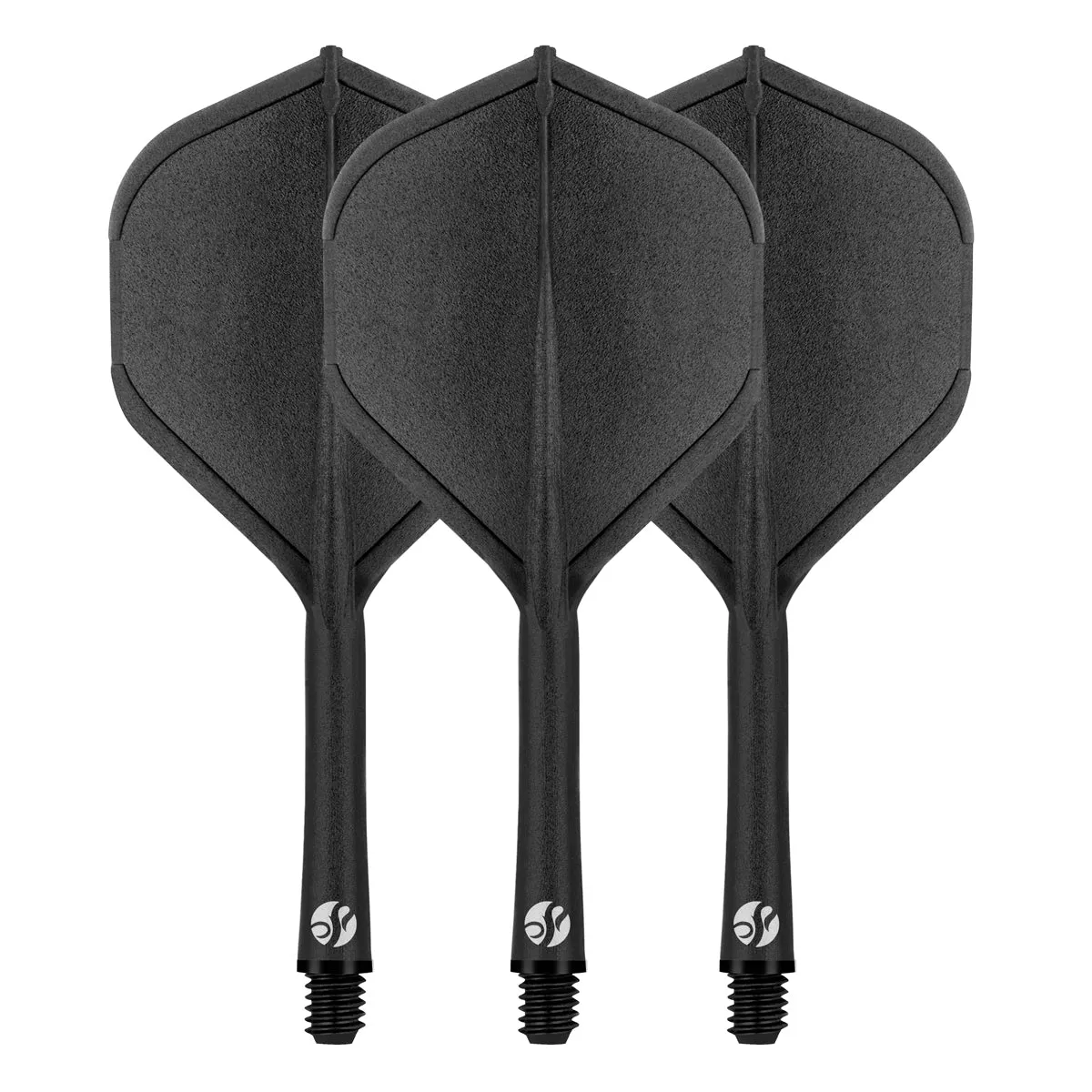 Flight Deck Black One Piece Dart Flight and Shaft System by Shot