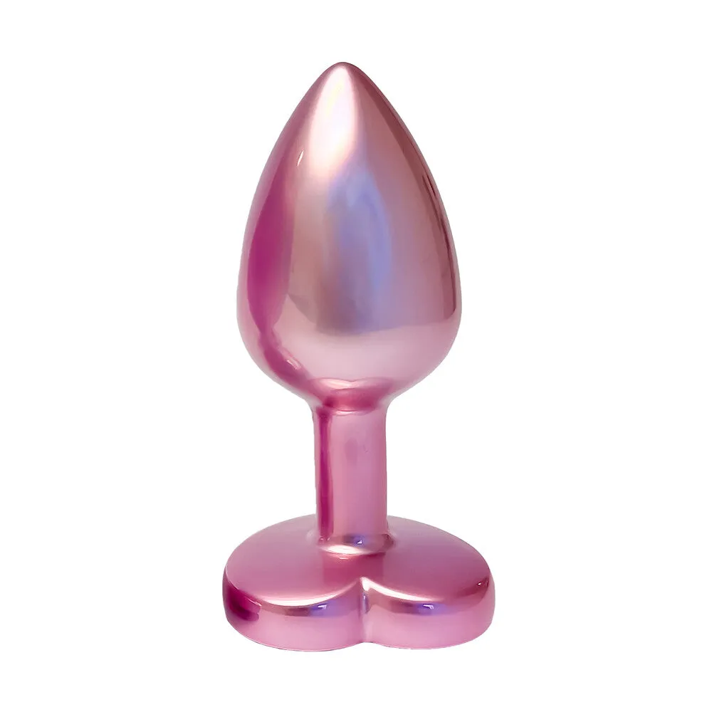 Gleaming Love Pearl Pink Metal Butt Plug Small