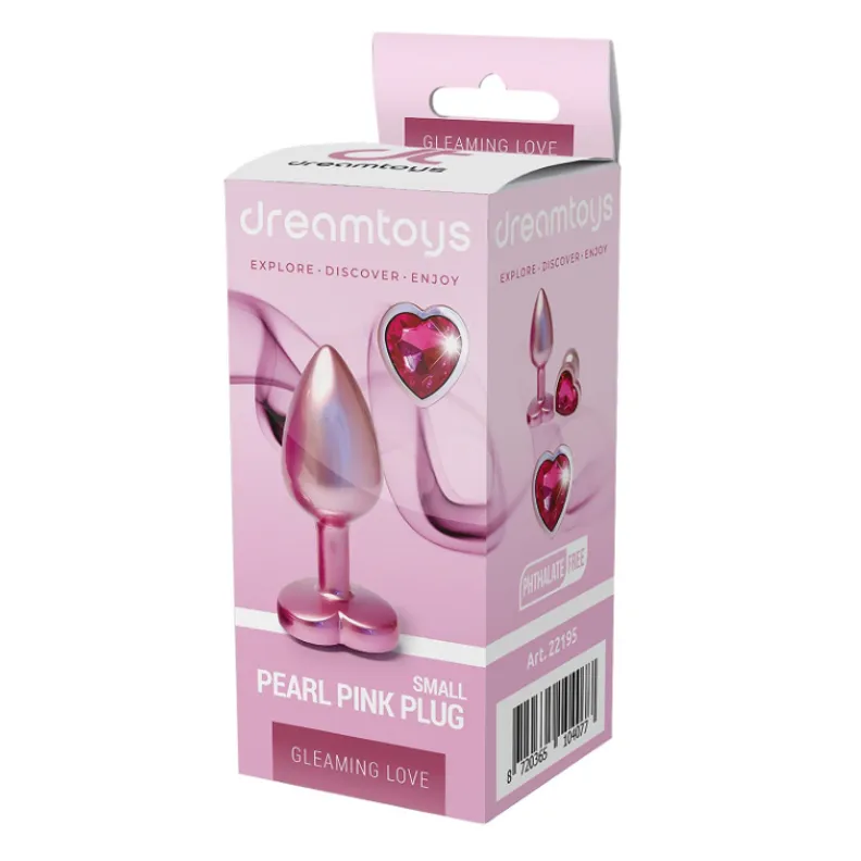 Gleaming Love Pearl Pink Metal Butt Plug Small