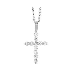 Gold Diamond Cross Pendant