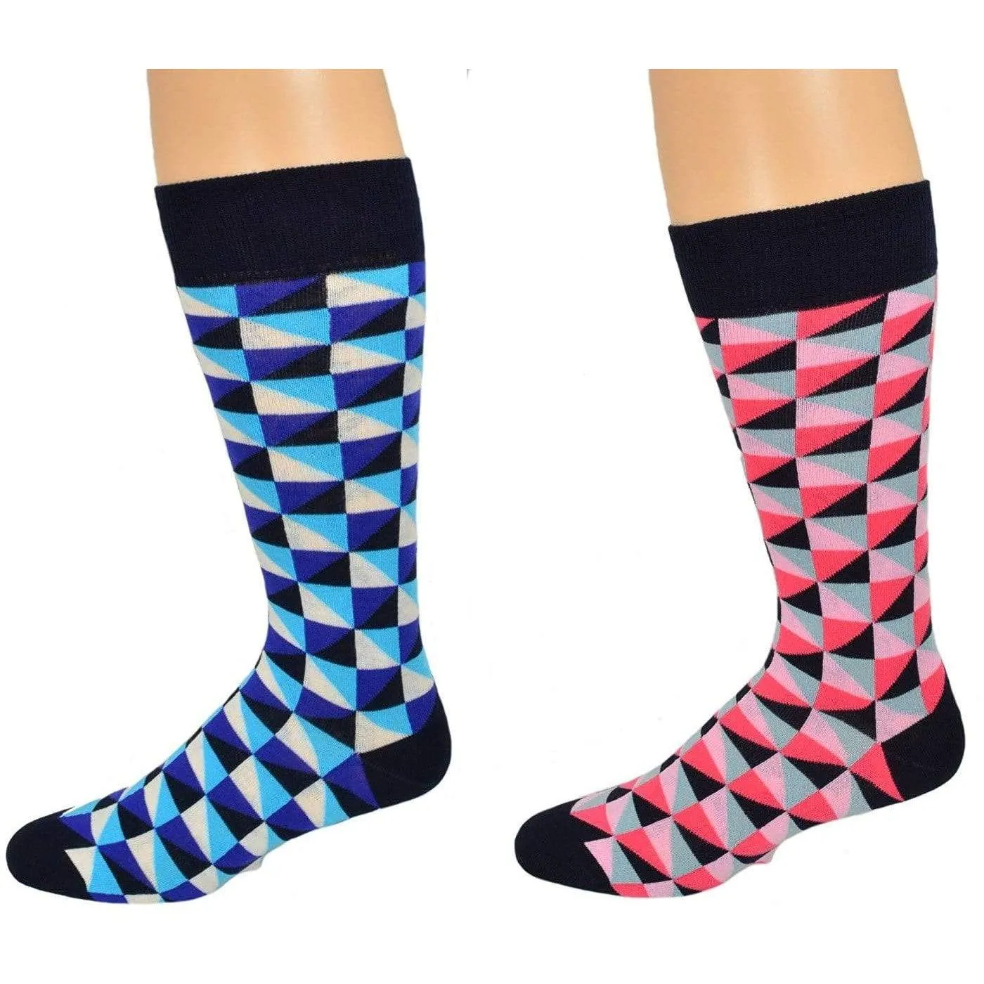 Men's Dressy Casual Socks in Cotton Blend Mid Calf Multi-Pair Packs