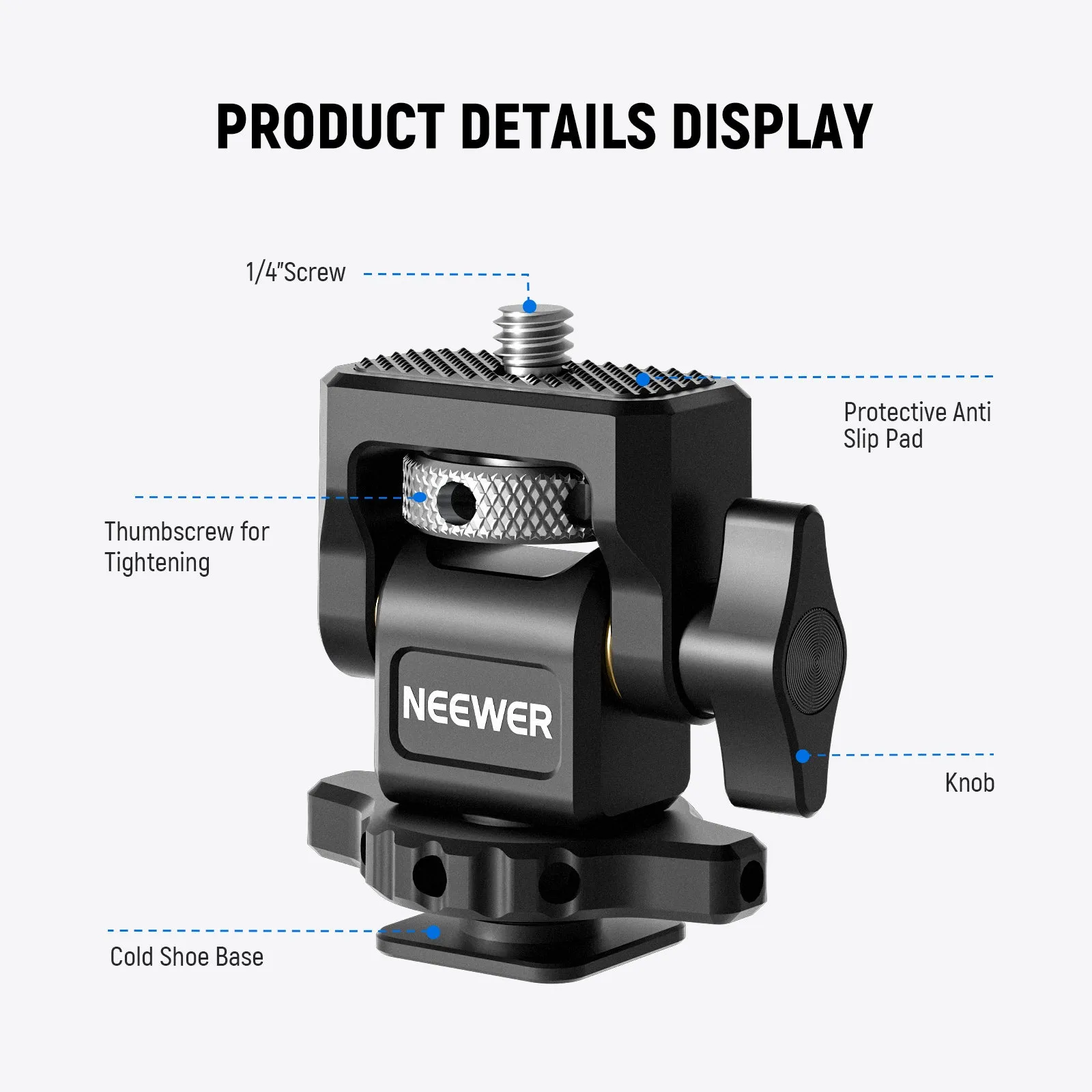 NEEWER MA002 Field Monitor Holder with Cold Shoe Mount