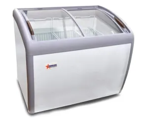 OMCAN 39" Ice Cream Display Chest Freezer with Curve Glass Top 31456