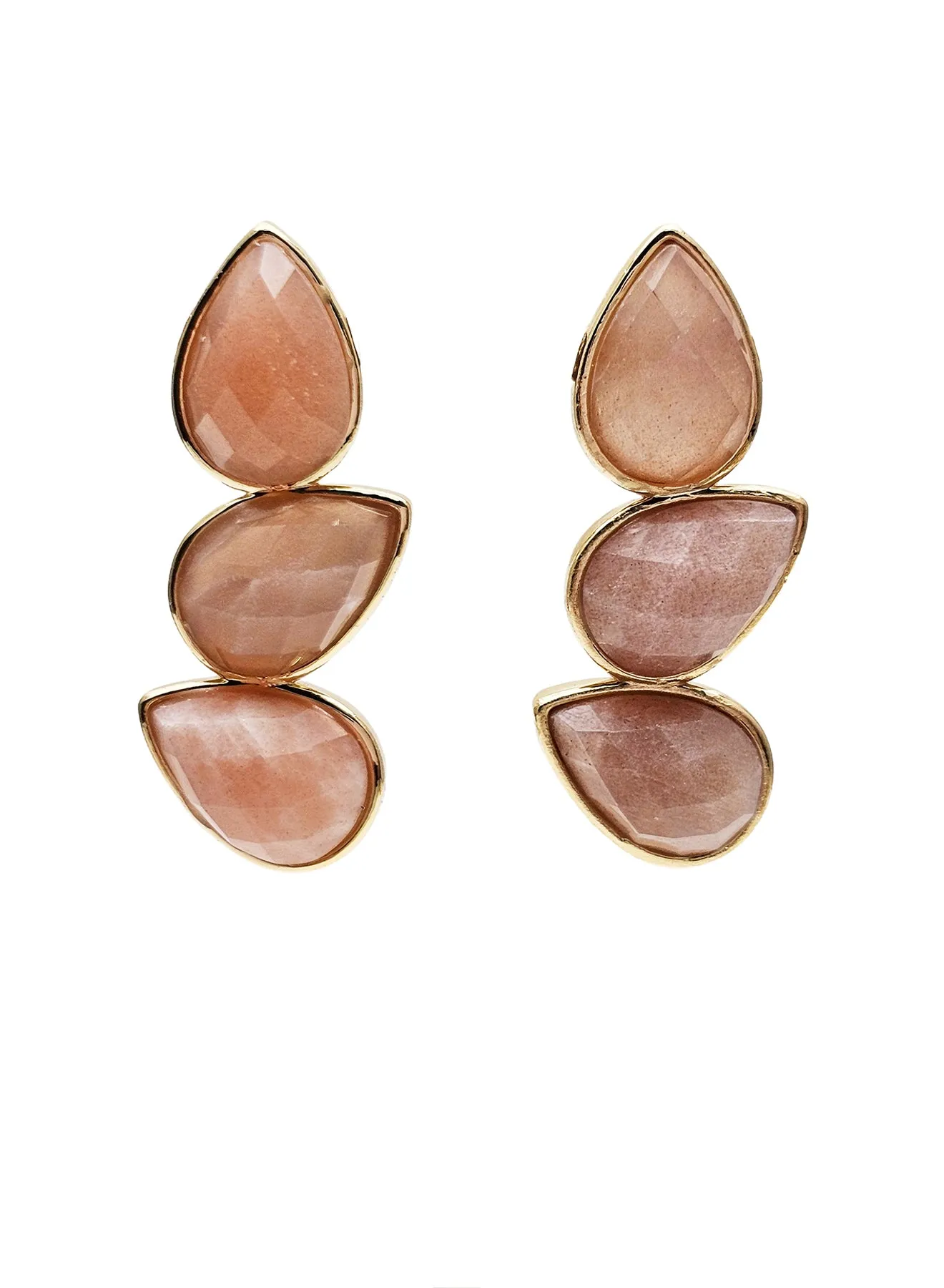 Orange Agate Statement Earrings NE009