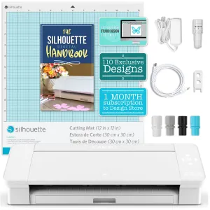 Silhouette White Cameo 4 w/ Updated Autoblade, 3x Speed, Roll Feeder