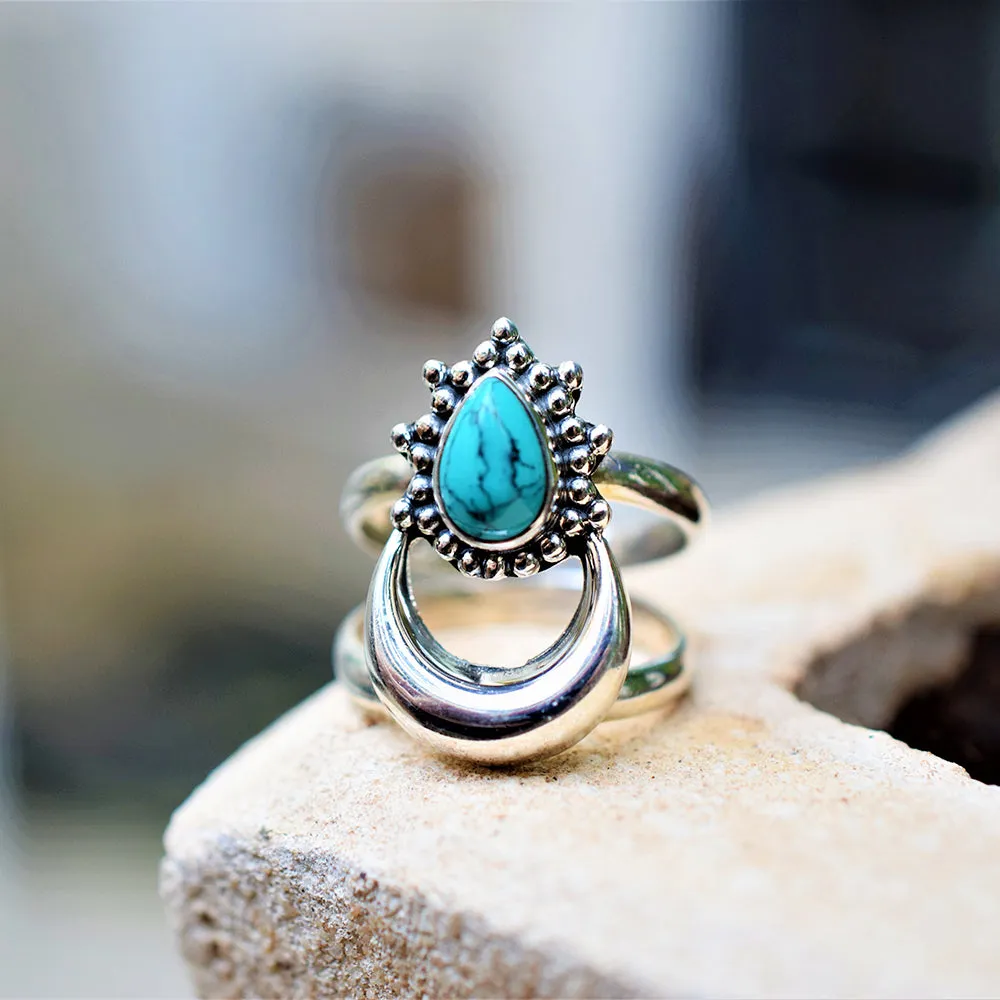 Silver Rising Turquoise Ring