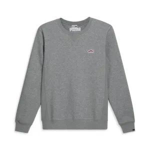 Suede Logo Crew Neck Sweatshirt