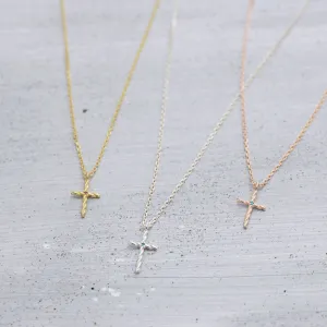 Twisted cross Necklace - Silver