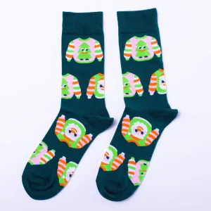 Xmas Sweater Crew Socks - Large